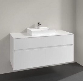 Тумба під раковину Villeroy&Boch Collaro 120х50 см ДСП білий матовий C07000MS