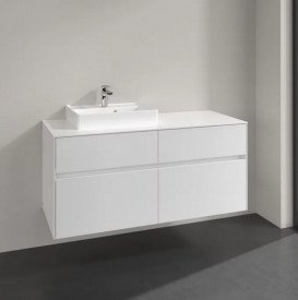 Тумба під раковину Villeroy&Boch Collaro 120х50 см МДФ глянсовий білий C07100DH