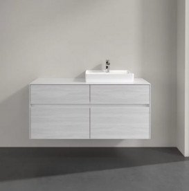 Тумба під раковину Villeroy&Boch Collaro 120х50 см ДСП біле дерево C07200E8