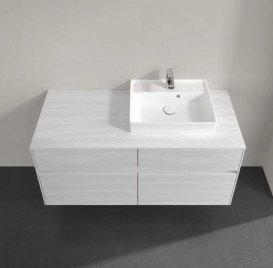 Тумба під раковину Villeroy&Boch Collaro 120х50 см ДСП біле дерево C07200E8