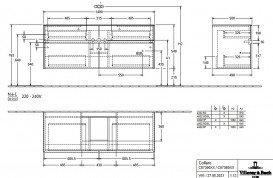 Тумба під раковину Villeroy & Boch Collaro 140х50 см ДСП дуб аризона C07300VH