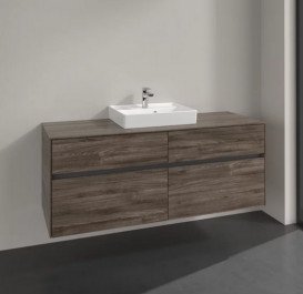 Тумба під раковину Villeroy & Boch Collaro 140х50 см ДСП кам'яний дуб C07300RK