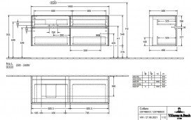 Тумба под раковину Villeroy & Boch Collaro 140х50 см ДСП трюфель серый C07400VG