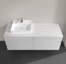 Тумба под раковину Villeroy & Boch Collaro 140х50 см ДСП белое дерево C07400E8