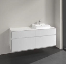 Тумба под раковину Villeroy & Boch Collaro 140х50 см МДФ глянцевый белый C07500DH