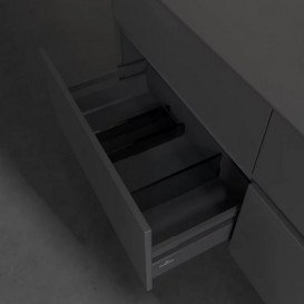 Тумба під раковину Villeroy&Boch Collaro 140х50 см МДФ глянсовий сірий C07500FP