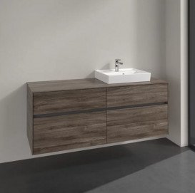 Тумба під раковину Villeroy & Boch Collaro 140х50 см ДСП кам'яний дуб C07500RK