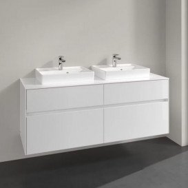 Тумба під раковину Villeroy & Boch Collaro 140х50 см МДФ глянсовий білий C07600DH