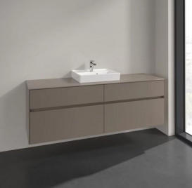 Тумба под раковину Villeroy & Boch Collaro 160х50 см ДСП трюфель серый C07700VG