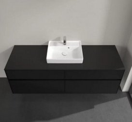 Тумба под раковину Villeroy & Boch Collaro 160х50 см МДФ черный матовый лак C07700PD
