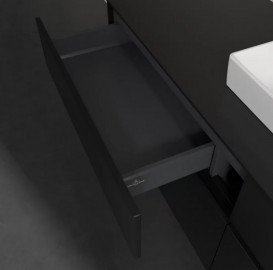 Тумба под раковину Villeroy & Boch Collaro 160х50 см МДФ черный матовый лак C07700PD