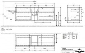 Тумба під раковину Villeroy & Boch Collaro 160х50 см ДСП кам'яний дуб C07700RK