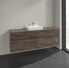 Тумба під раковину Villeroy & Boch Collaro 160х50 см ДСП кам'яний дуб C07700RK