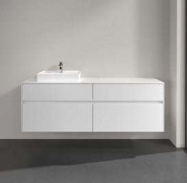 Тумба під раковину Villeroy&Boch Collaro 160х50 см МДФ глянсовий білий C07800DH