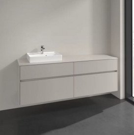 Тумба під раковину Villeroy&Boch Collaro 160х50 см ДСП м'який сірий C07800VK