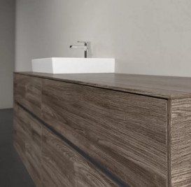 Тумба під раковину Villeroy & Boch Collaro 160х50 см ДСП кам'яний дуб C07800RK