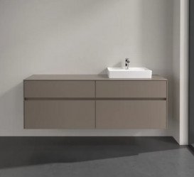 Тумба під раковину Villeroy & Boch Collaro 160х50 см ДСП сірий трюфель C07900VG