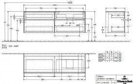 Тумба під раковину Villeroy & Boch Collaro 160х50 см ДСП дуб аризона C07900VH