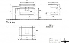 Тумба під раковину Villeroy & Boch Collaro 80х50 см ДСП дуб аризона C08000VH