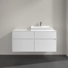 Тумба под раковину Villeroy & Boch Collaro 120х50 см МДФ глянцевый белый C08300DH