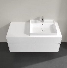 Тумба под раковину Villeroy & Boch Collaro 120х50 см МДФ глянцевый белый C08300DH