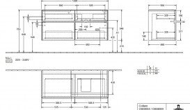 Тумба под раковину Villeroy & Boch Collaro 120х50 см ДСП белое дерево C08300E8