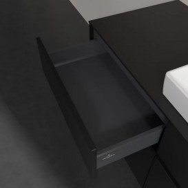 Тумба під раковину Villeroy&Boch Collaro 120х50 см МДФ чорний матовий лак C08300PD