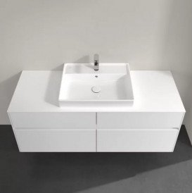 Тумба під раковину Villeroy&Boch Collaro 140х50 см МДФ глянсовий білий C08400DH