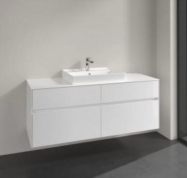 Тумба під раковину Villeroy&Boch Collaro 140х50 см МДФ глянсовий білий C08400DH