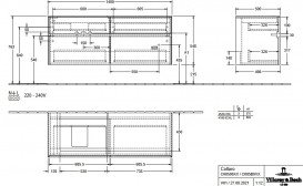 Тумба под раковину Villeroy & Boch Collaro 140х50 см ДСП каменный дуб C08500RK