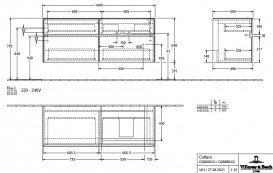 Тумба под раковину Villeroy & Boch Collaro 140х50 см ДСП белый матовый C08600MS