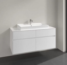 Тумба під раковину Villeroy&Boch Collaro 120х50 см ДСП білий матовий C08700MS