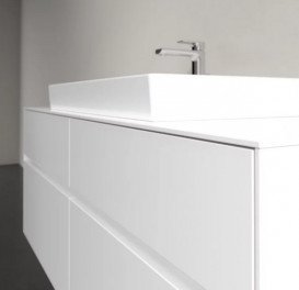 Тумба под раковину Villeroy & Boch Collaro 140х50 см МДФ глянцевый белый C08800DH