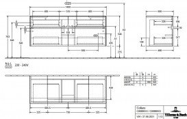 Тумба под раковину Villeroy & Boch Collaro 140х50 см ДСП северный дуб C08800VJ