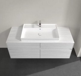 Тумба под раковину Villeroy & Boch Collaro 140х50 см ДСП белое дерево C08800E8