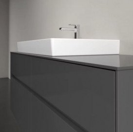 Тумба під раковину Villeroy&Boch Collaro 140х50 см МДФ глянсовий сірий C08900FP