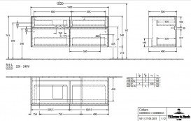 Тумба під раковину Villeroy&Boch Collaro 140х50 см ДСП білий матовий C08900MS