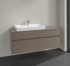 Тумба под раковину Villeroy & Boch Collaro 140х50 см ДСП трюфель серый C08900VG