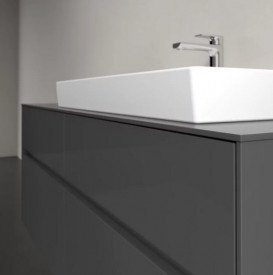 Тумба під раковину Villeroy&Boch Collaro 140х50 см МДФ глянсовий сірий C09000FP