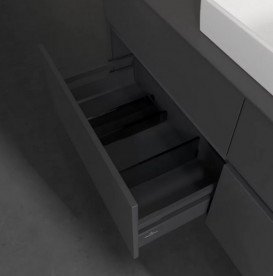 Тумба під раковину Villeroy&Boch Collaro 140х50 см МДФ глянсовий сірий C09000FP
