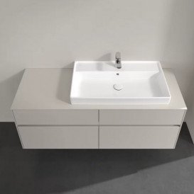Тумба под раковину Villeroy & Boch Collaro 140х50 см ДСП мягкий серый C09000VK