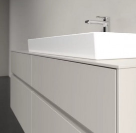 Тумба под раковину Villeroy & Boch Collaro 140х50 см ДСП мягкий серый C09000VK