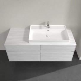 Тумба під раковину Villeroy&Boch Collaro 140х50 см ДСП біле дерево C09000E8