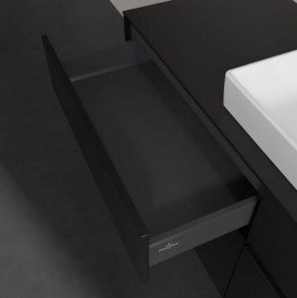 Тумба под раковину Villeroy & Boch Collaro 140х50 см МДФ черный матовый лак C09000PD