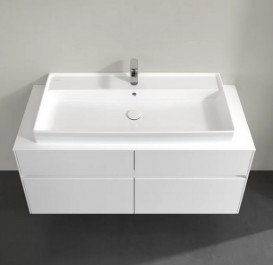 Тумба під раковину Villeroy&Boch Collaro 120х50 см МДФ глянсовий білий C09100DH