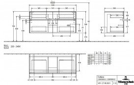 Тумба під раковину Villeroy&Boch Collaro 120х50 см МДФ глянсовий білий C09100DH