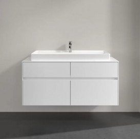 Тумба під раковину Villeroy&Boch Collaro 120х50 см ДСП білий матовий C09100MS
