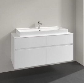Тумба під раковину Villeroy&Boch Collaro 120х50 см ДСП білий матовий C09100MS