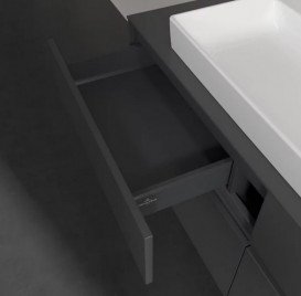 Тумба под раковину Villeroy & Boch Collaro 140х50 см МДФ глянцевый серый C09200FP