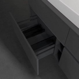 Тумба под раковину Villeroy & Boch Collaro 140х50 см МДФ глянцевый серый C09200FP